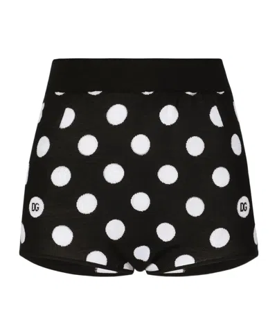 DOLCE & GABBANA DOLCE  GABBANA POLKA-DOT INLAY HIGH-WAIST PANTIES