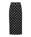 Dolce & Gabbana Chic Black Mambo Midi Skirt With White Pots In Black
