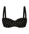 Dolce & Gabbana Polka Dot-print Balconette Bra In Black
