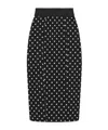 Dolce & Gabbana Polka-dot Print Pencil Skirt In Black