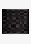 Dolce & Gabbana Polka Dot Print Scarf In Silk In Black