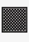 Dolce & Gabbana Polka Dot Print Scarf In Silk In Black