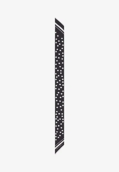 Dolce & Gabbana Polka-dot Print Silk Headscarf In Multicolor