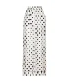 Dolce & Gabbana Silk Polka Dot Print Pajama In White