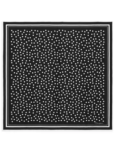 Dolce & Gabbana Polka Dot-print Silk Scarf In Multi