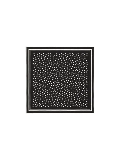 Dolce & Gabbana Polka Dot-print Silk Scarf In Black