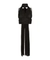 Dolce & Gabbana Chiffon Top With Scarf Accessory In Black