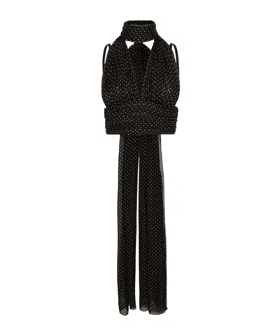 DOLCE & GABBANA DOLCE  GABBANA POLKA-DOT PRINTED CHIFFON TOP