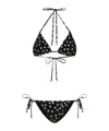 Dolce & Gabbana Polka Dot-print Triangle-cup Bikini Set In Black