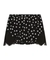 Dolce & Gabbana Polka-dot Silk-blend Shorts In Black