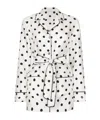 Dolce & Gabbana Polka-dot Long-sleeved Pajama Shirt In White
