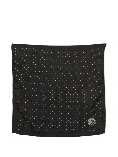 Pre-owned Dolce & Gabbana Polka-dot Silk Pocket Square Scarf