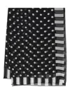 Dolce & Gabbana Sciarpa 120x200 Pois In Black