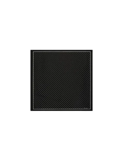 Dolce & Gabbana Polka-dot Silk Scarf In Black