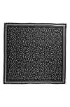 Dolce & Gabbana Polka Dot-print Silk Scarf In Nero