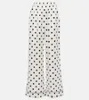 Dolce & Gabbana Silk Polka Dot Print Pajama In Pois Med 1.5 F.bianc