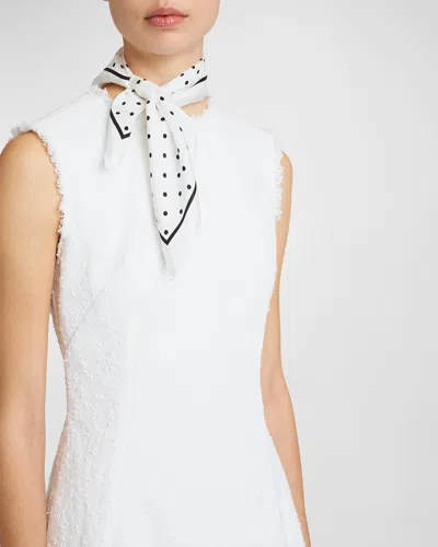 Dolce & Gabbana Polka-dot Silk Twill Square Scarf In White