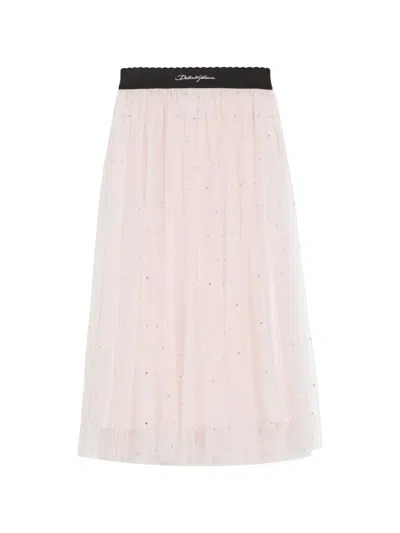 Dolce & Gabbana Kids' Polka-dot Skirt In Pink