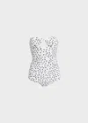 Dolce & Gabbana Polka-dot Strapless One-piece Swimsuit In Pois Nero Fdobian