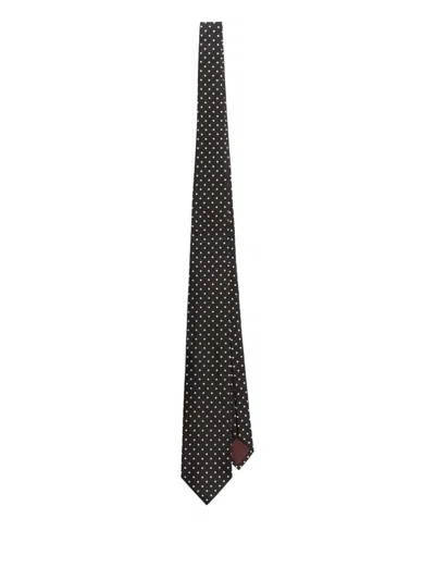 Dolce & Gabbana Polka-dot Tie In Black