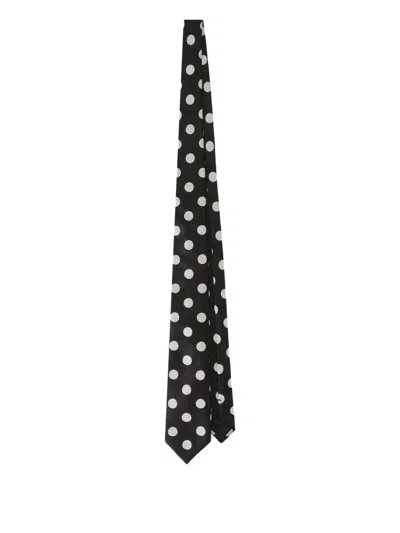 Dolce & Gabbana Polka-dot Tie In Black