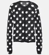 DOLCE & GABBANA POLKA-DOT WOOL AND SILK CARDIGAN