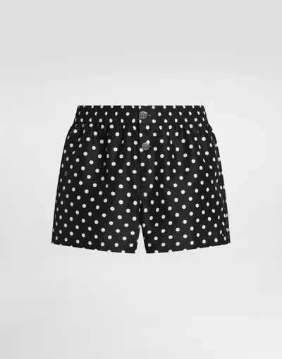 Dolce & Gabbana Polka Dot-print Swim Boxer Shorts In Multi