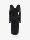 Dolce & Gabbana Polka Dots Tulle Draped Midi Dress