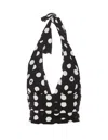 Dolce & Gabbana Polka Dots Print Charmeuse Top In Black