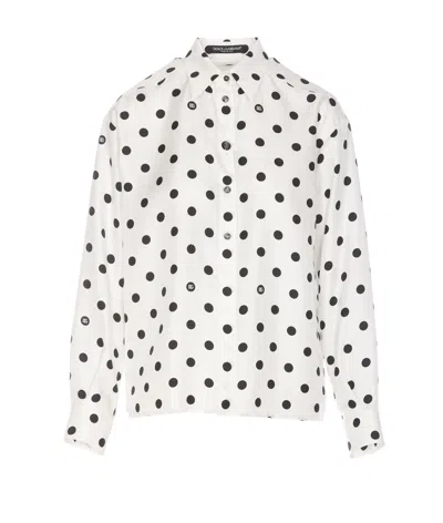 DOLCE & GABBANA POLKA DOTS PRINT SHIRT