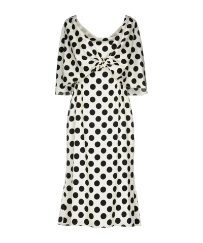 Dolce & Gabbana Polkadot Dress In White