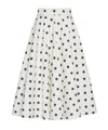 Dolce & Gabbana Polka-dot Cotton-drill Midi Skirt