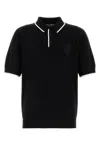 Dolce & Gabbana Heraldic Dg Logo Patch Polo T-shirt In Black