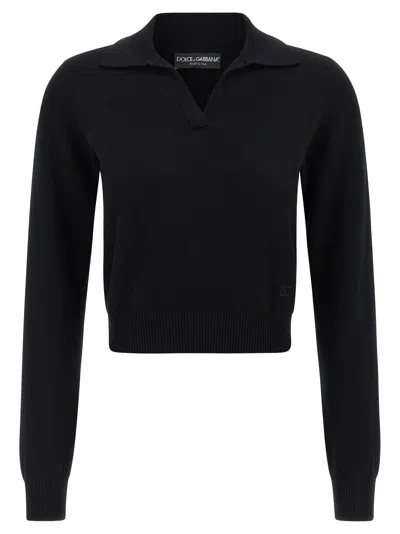 Dolce & Gabbana Polo Jersey In Black
