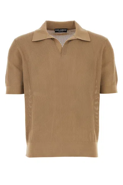 Dolce & Gabbana Polo M/c-48 Nd  Male In Brown