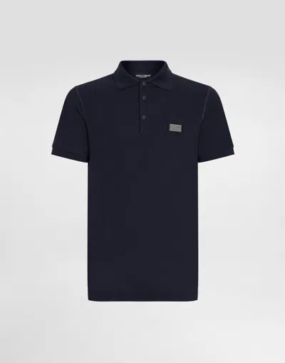 Dolce & Gabbana Polo M/c In Blue