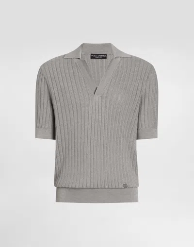 Dolce & Gabbana Polo M/c In Gray