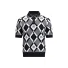Dolce & Gabbana Diamond-pattern Polo Shirt