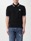 Dolce & Gabbana Logo-embroidered Polo T-shirt In Black