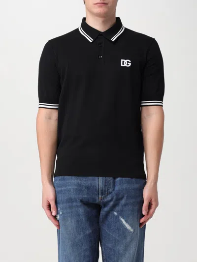 DOLCE & GABBANA POLO SHIRT DOLCE & GABBANA MEN COLOR BLACK,F20591002