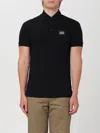 Dolce & Gabbana Dark Gray Logo Plaque Cotton Men Polo Shirt T-shirt In Black