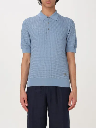 Dolce & Gabbana Knit Polo Shirt In Blue