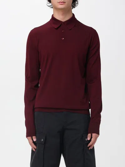 Dolce & Gabbana Polo Shirt  Men Color Violet In Burgundy