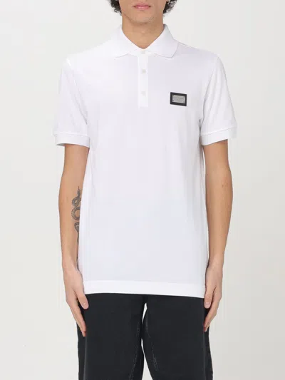 Dolce & Gabbana Polo Shirt  Men Color White In Weiss