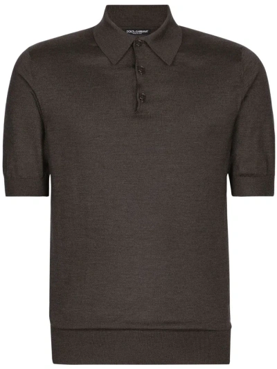 Dolce & Gabbana Polo Shirt In Gray