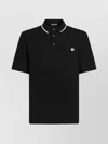 Dolce & Gabbana Polo Shirt In Piqué De Coton In Black
