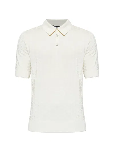 Dolce & Gabbana Short-sleeved Polo Shirt In Neutral
