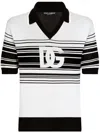 Dolce & Gabbana Stripe-print Silk Polo Shirt
