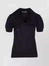 Dolce & Gabbana Polo Shirt With Regular Collar And V Neck In Multi