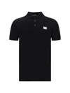 Dolce & Gabbana Dark Gray Logo Plaque Cotton Men Polo Shirt T-shirt